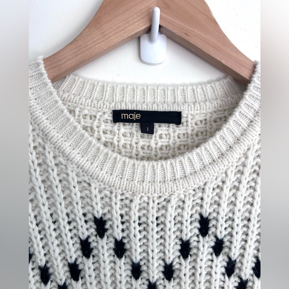 MAJE Massimo Zig-Zag Sweater - Picture 6 of 10